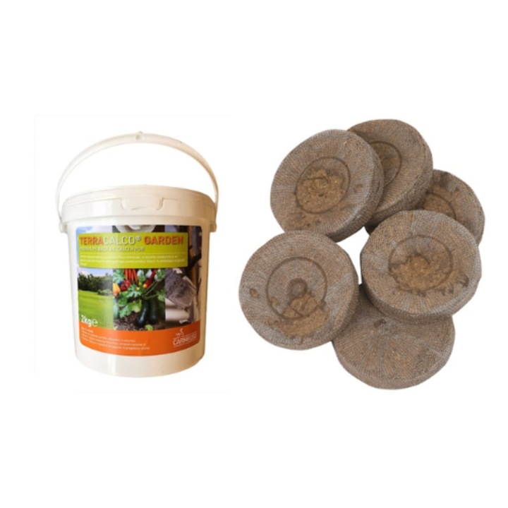 Set Ingrasamant Terracalco Garden – 2Kg + Pastile de turba 41mm Jiffy - 100 bucati
