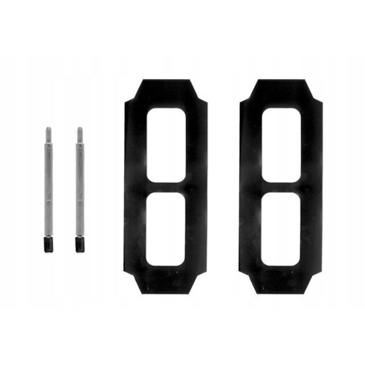 Set accesorii placute frana 13.0460-0158.2, Ate, Negru