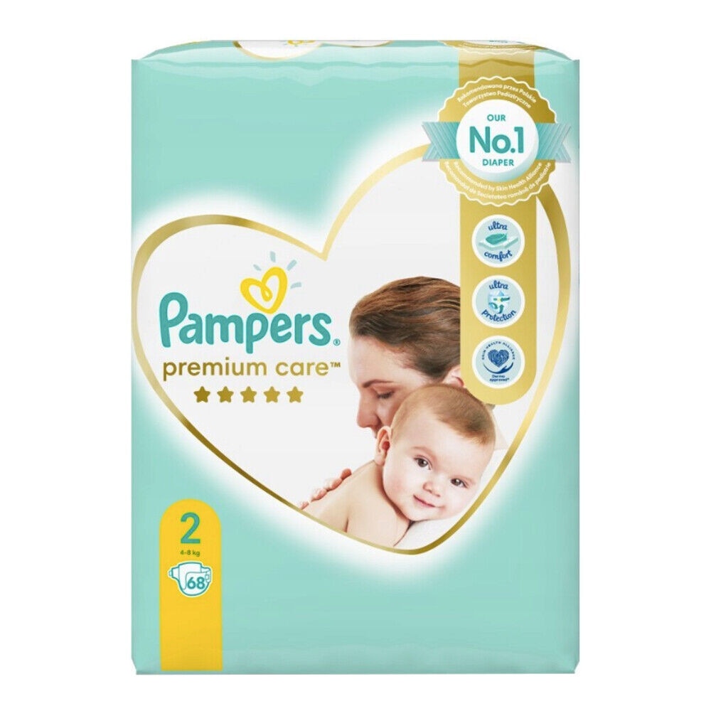 Комплект 204 пелени за еднократна употреба, Pampers Premium Care ...