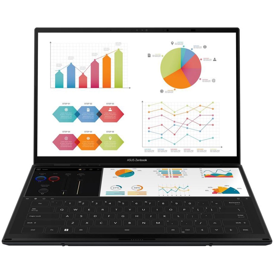 Laptop ultraportabil ASUS Zenbook Duo OLED UX8406MA cu procesor