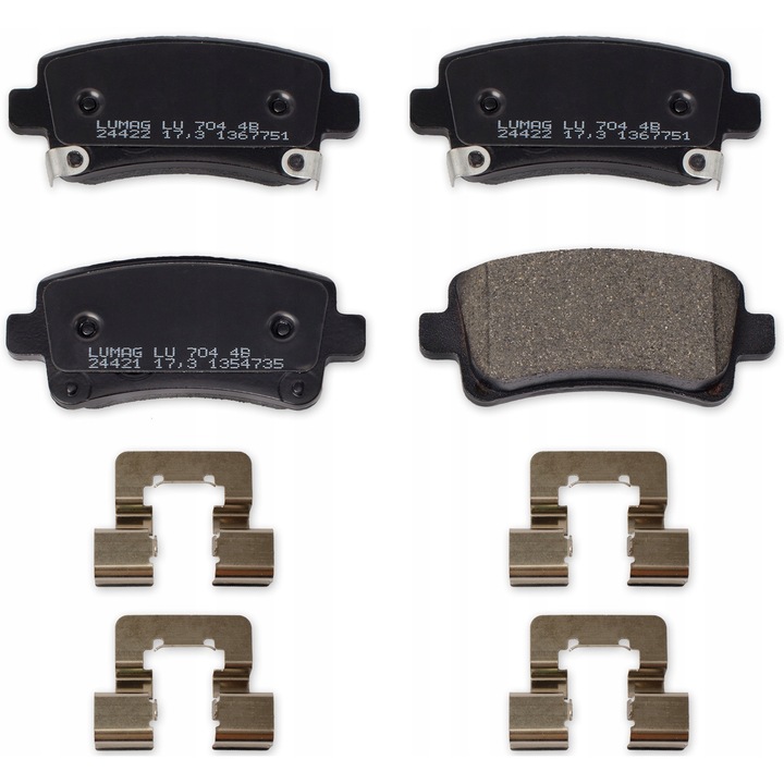 Fékbetétek, BRECK, Opel kompatibilis, 106,4x17,3x47,4 mm