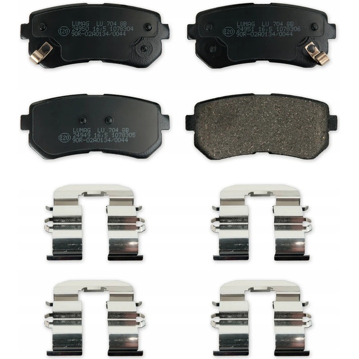 Fékbetétek, Breck, 24949 00 704 00, Fekete