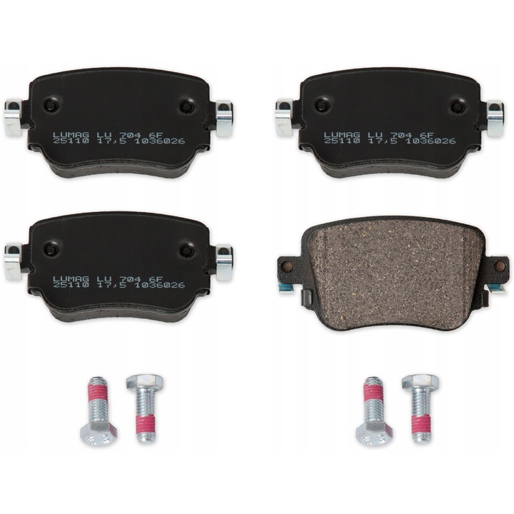 Placute de frana, Breck, 25110 00 704 00, Negru