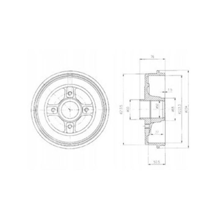 Fékdob DELPHI BF427