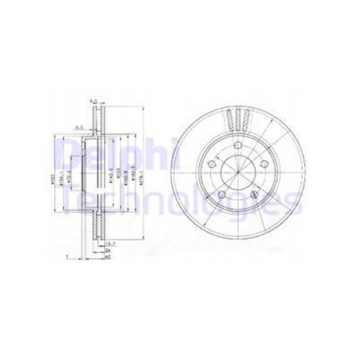 2db-os féktárcsa készlet, Delphi, BG3792