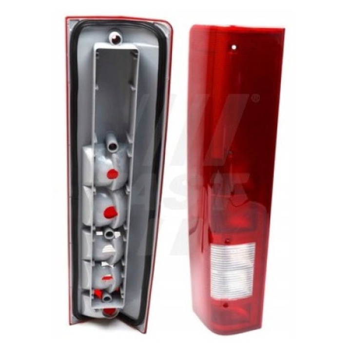 Kombinált hátsó lámpa, Gyors, Műanyag, Fehér, Standard