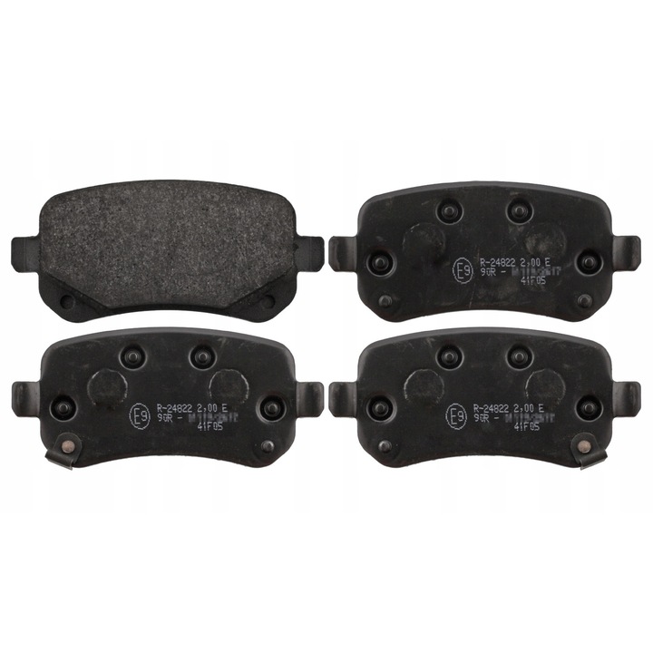 Комплект 4 накладки, FEBI BILSTEIN, 116060, Черни