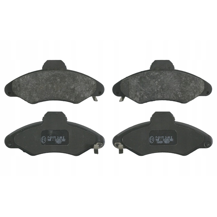 Комплект 4 накладки, FEBI BILSTEIN, черни, 16039