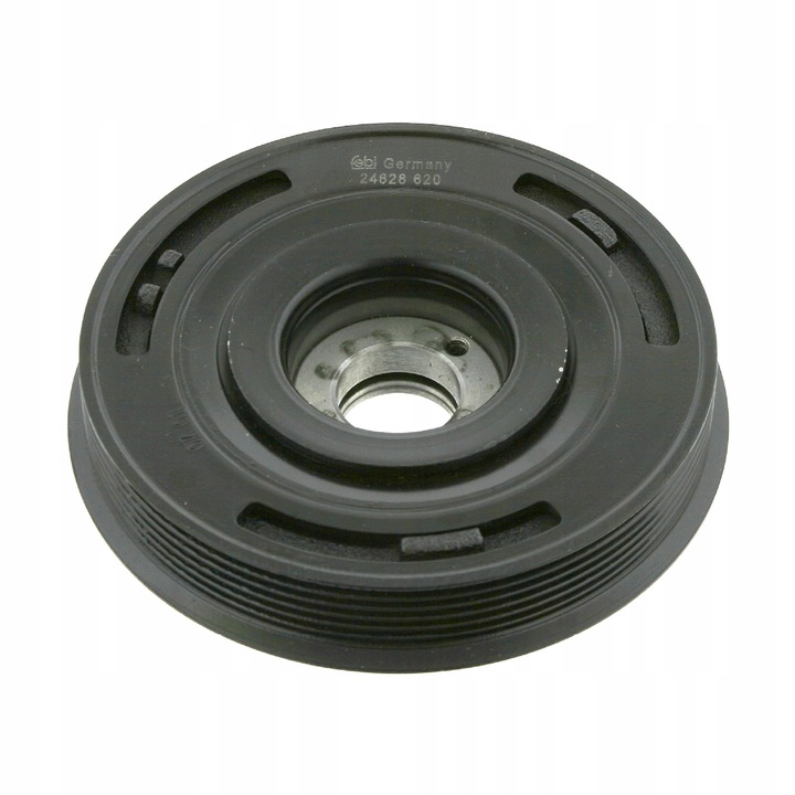 Főtengely szíjtárcsa, Febi Bilstein, 24628, Fekete