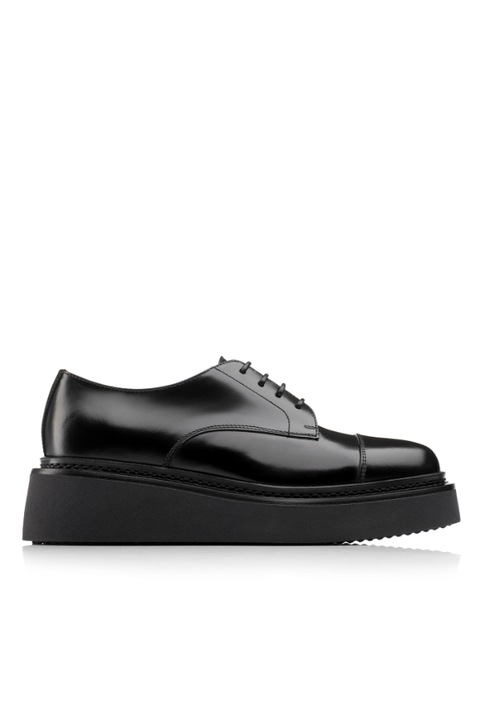 Pantofi Musette, COLLEGE A238, Piele, negru
