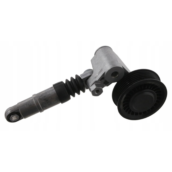 Hosszbordás szíj feszítőgörgő, Febi Bilstein, 32811, alumínium/műanyag, ezüst/fekete