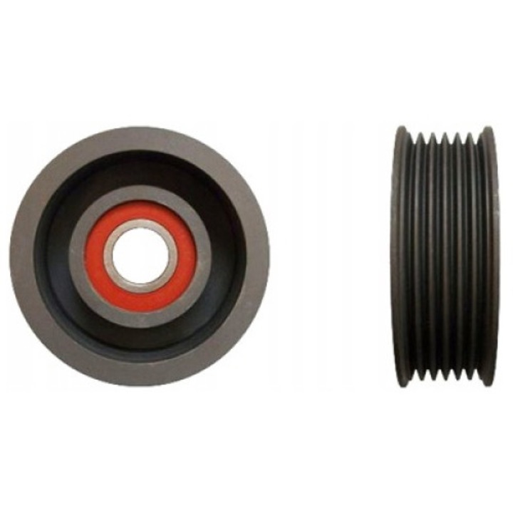 Hosszbordás szíj feszítőgörgő, Denckermann, P256002, többszínű