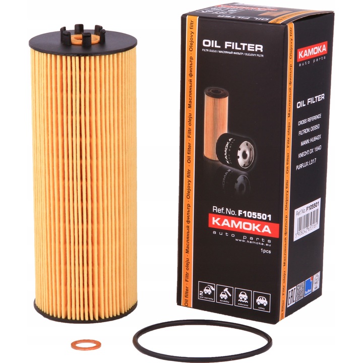 Маслен филтър, Kamoka, F105501, Жълт/Черен