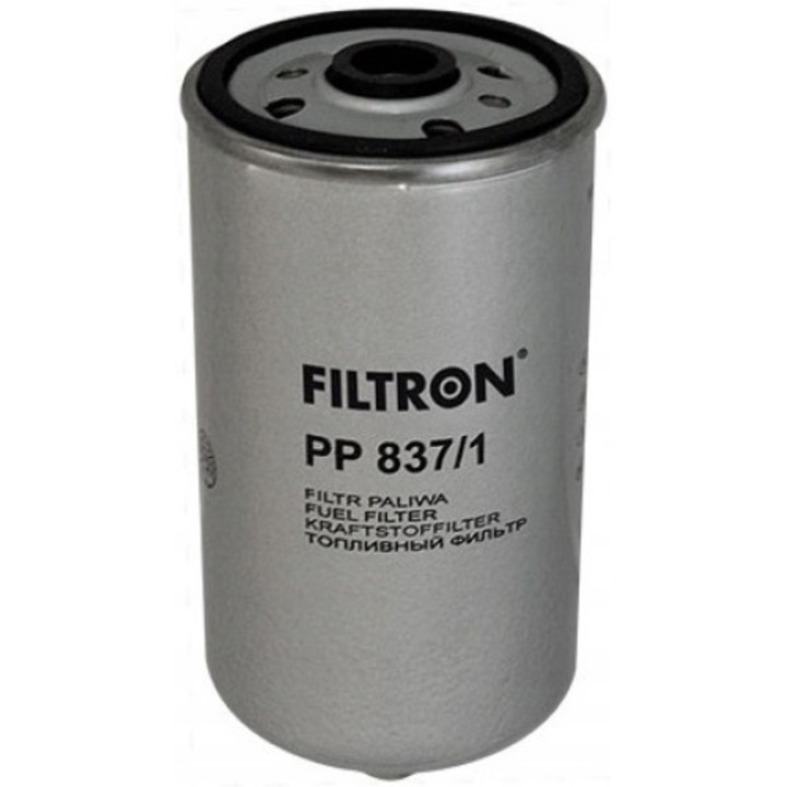 Filtru combustibil PP 837/1, Filtron, Mercedes, Negru/Argintiu