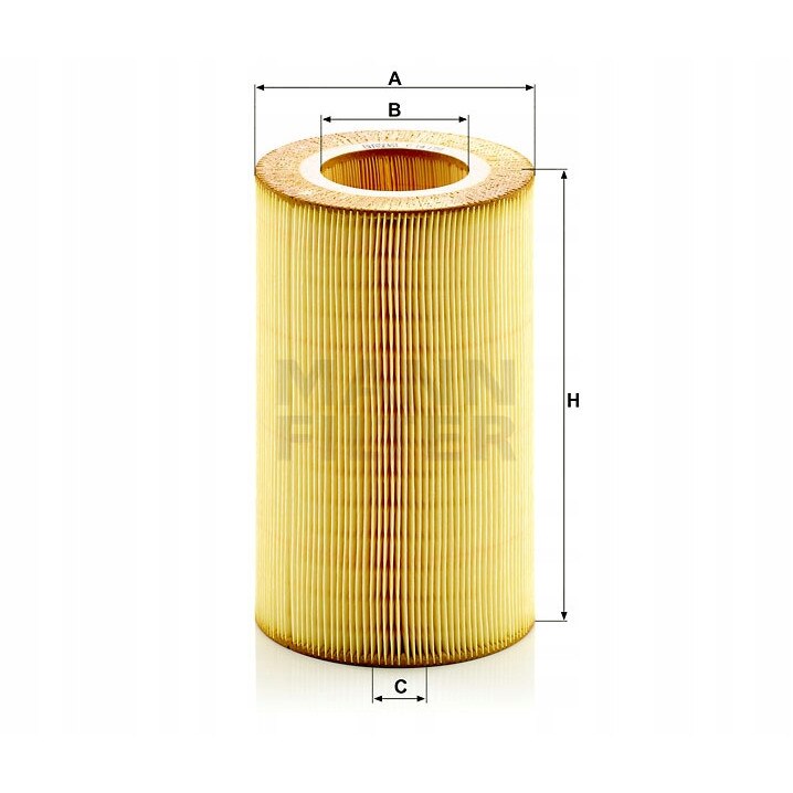C 12 178/1 MANN-FILTER Filtro de aire 112, 119 mm, Cartucho filtrante