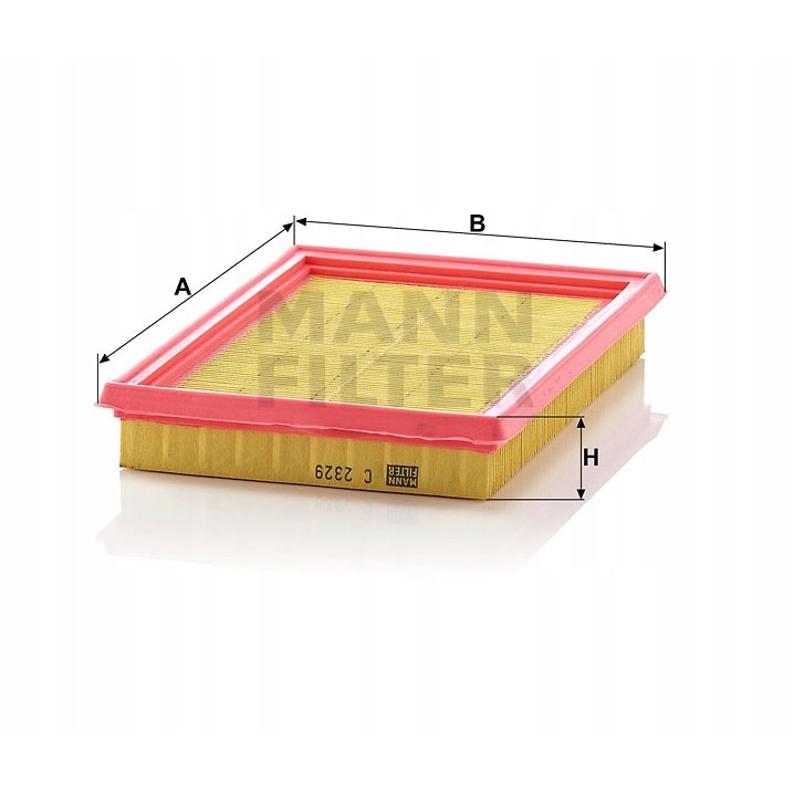 C 2324 MANN-FILTER Luchtfilter Lengte: 224 mm, Filter insert