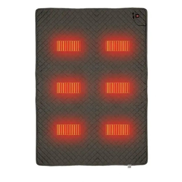 Електрическо одеяло, 5V, 180x150см, USB, 6 зони, черно