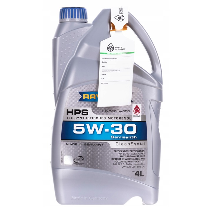 Ulei motor Romix RAVENOL HPS CleanSynto 5W30, 4L, API SL/CF, ACEA A3/B4