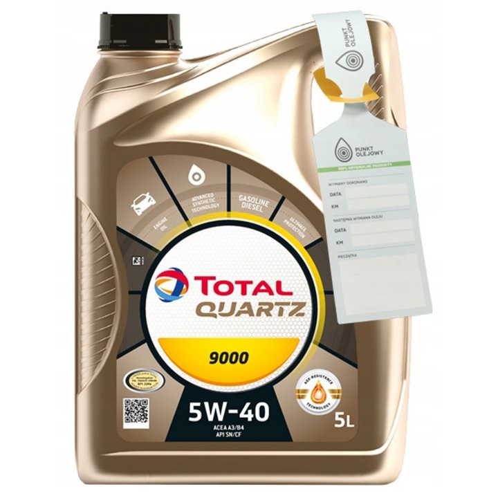 Ulei motor, Trw TOTAL QUARTZ 9000 5W40, sintetic, 5L