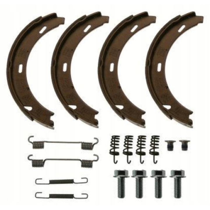 Fékpofák, Trw, alkalmas Chrysler 5143676AA, Barna, GS8481