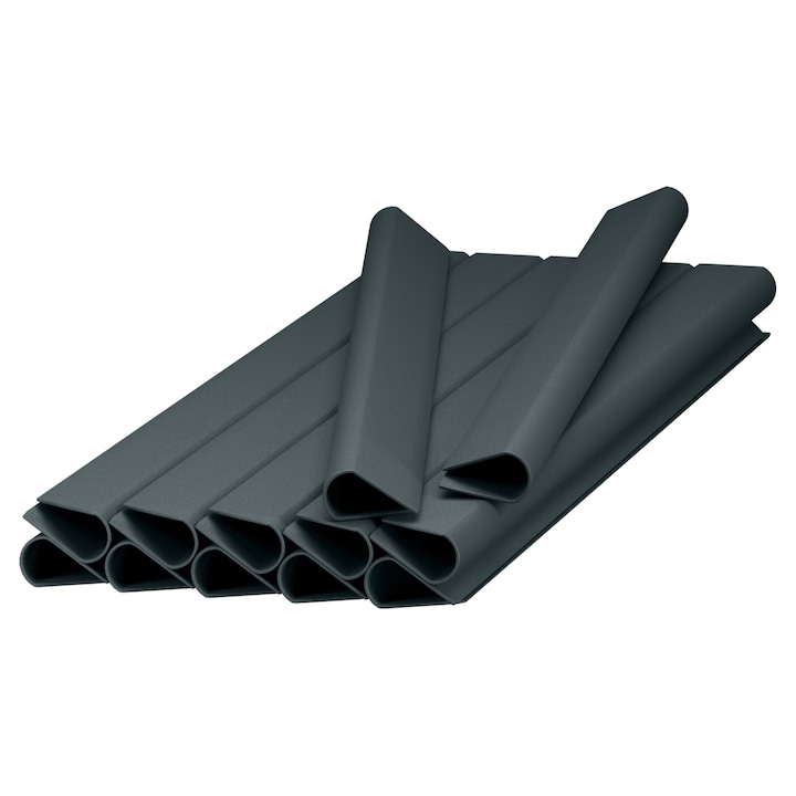 Set 12 clipsuri John Green pentru fixare banda gard, plasa de umbra si panouri, rezistent UV, din plastic durabil, montare sigura, 19 cm, culoare antracit, solutie practica si estetica pentru intimitate si protectie