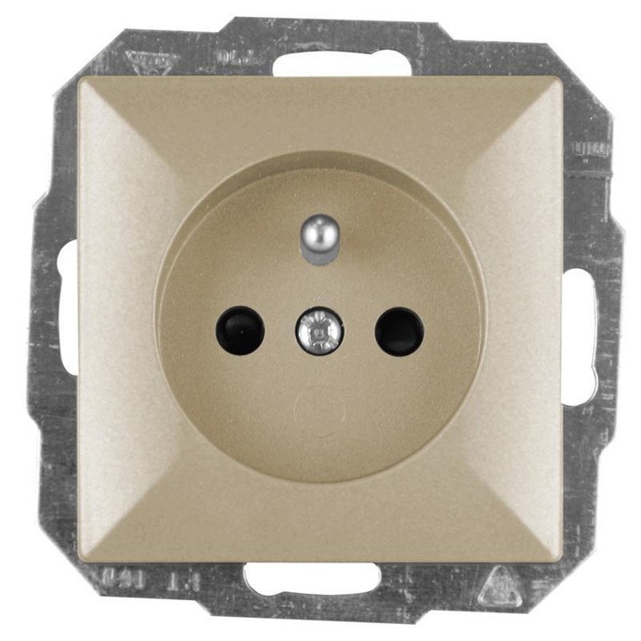 Perla Satin PT-16P обикновен контакт, Abex, 16A, 250V, IP20, златен