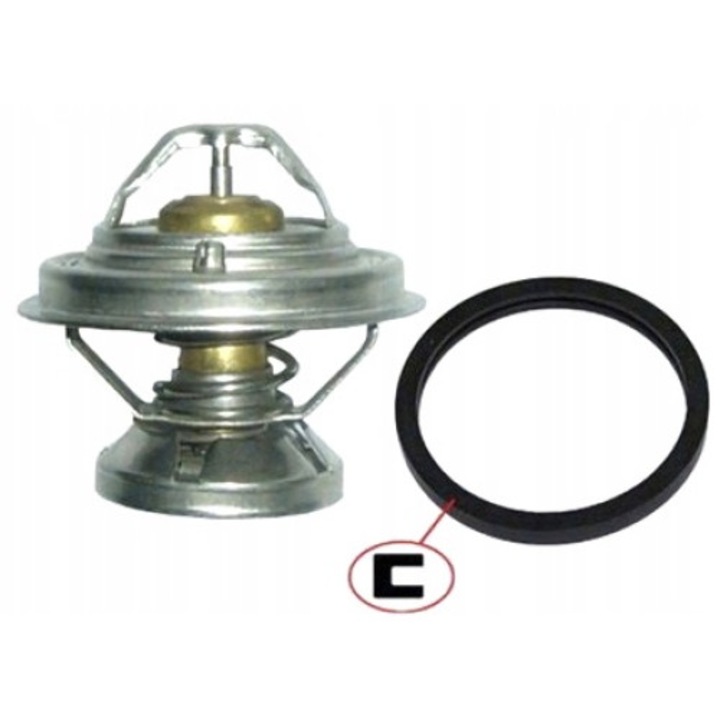 Magneti Marelli hűtőfolyadék termosztát, 67x43mm, Nyitási hőmérséklet 80°C, Magasság 26mm