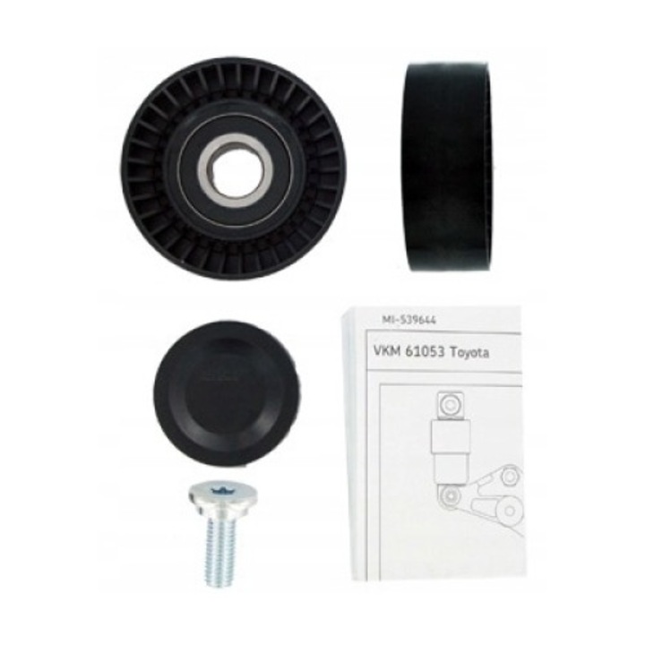 Erőátviteli szíj vezetőgörgő, SKF, VKM 61053, Fekete