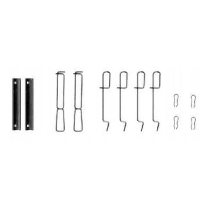 Fékbetét rögzítő készlet, TRW, PFK365, ezüst/szürke