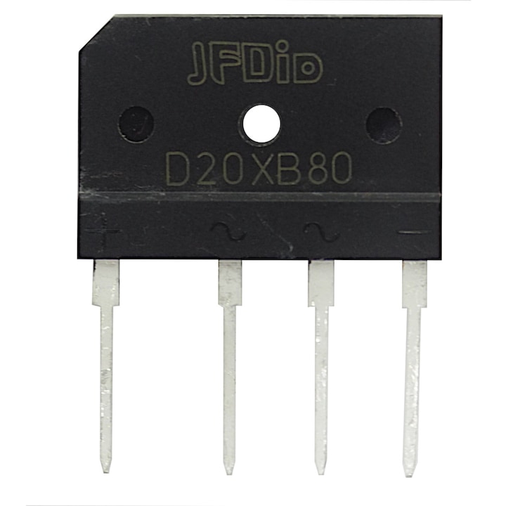 Punte redresoare monofazata, SE, D20XB80, 800V, 20A, 30 x 20 x 4.6 mm, Negru