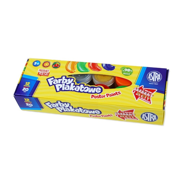 Set 12 acuarele, Astra, 20 ml, Multicolor