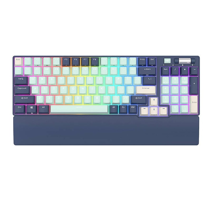 Клавиатура, Royal Kludge, RK96 RGB, Механична, Gaming, Многоцветен