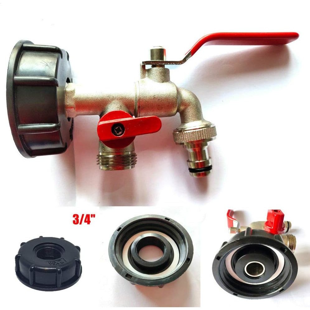 Confezione Da 2 Beccucci Di Scarico Con Dado Per Serbatoio Dell Acqua Ibc Da 1000 Litri Prolunga Per Tubo Flessibile Adattatore Per Ugello Beccu 99136963 - Foto 8