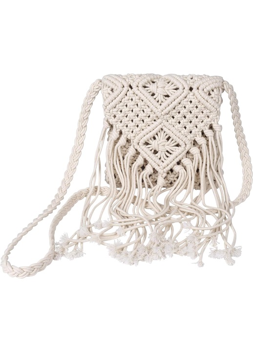 Női crossbody táska, Jormftte, pamut, bézs