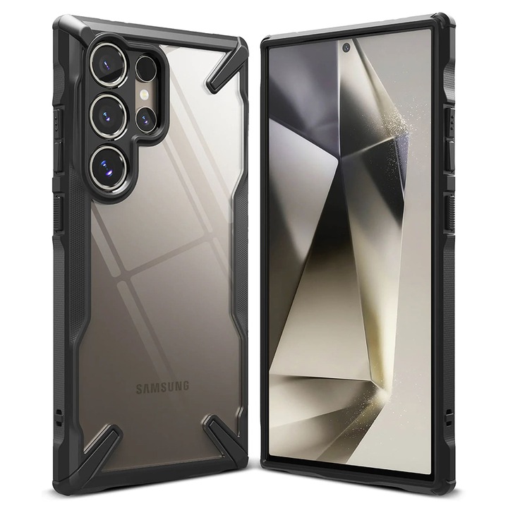 Калъф за мобилен телефон Ringke за Samsung Galaxy S24 Ultra, Fusion X, Черен