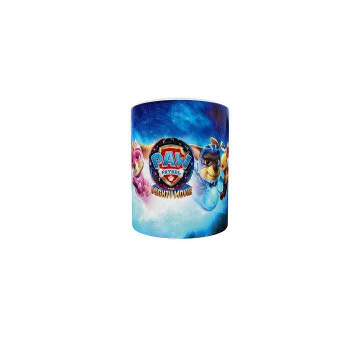 Cana alba personalizata, Patrula Catelusilor, Filmul Cel Mare, PAW Patrol: The Mighty Movie, INOVATIX, 330 ml