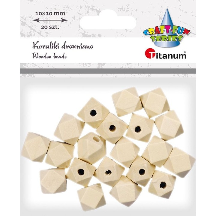 margele din lemn, titan, lemn, natural, 10mm