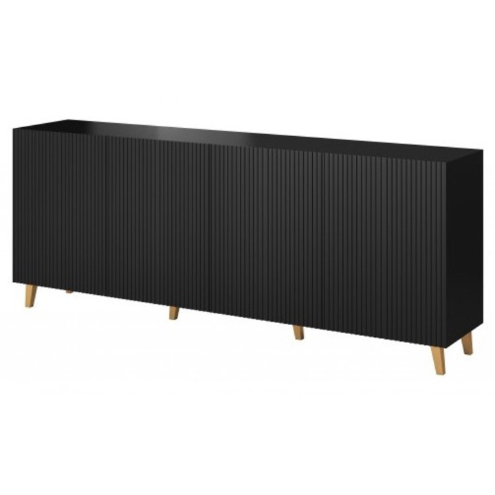 Comoda, Cama Meble, MDF, 820 x 420 x 2000 mm, Negru