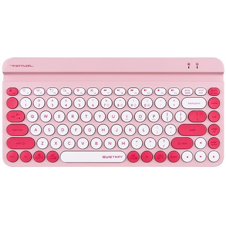 Безжична клавиатура A4TECH FBK30, Розов, Bluetooth