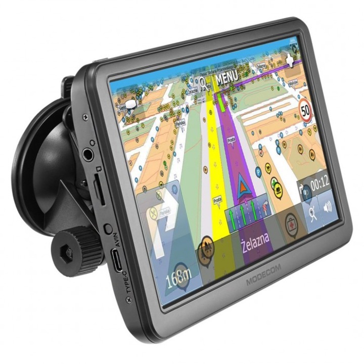 Autós GPS, MODECOM, FREEWAY CX 7.0, 7", 8GB, 256 MB, fekete