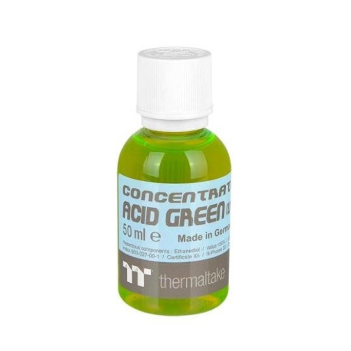 Concentrat pentru sistem de racire, Thermaltake, Premium Acid Green UV, 50 ml