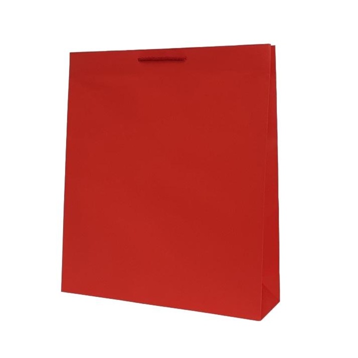 Комплект от 10 подаръчни торбички Mer Plus, Хартиени, Червени