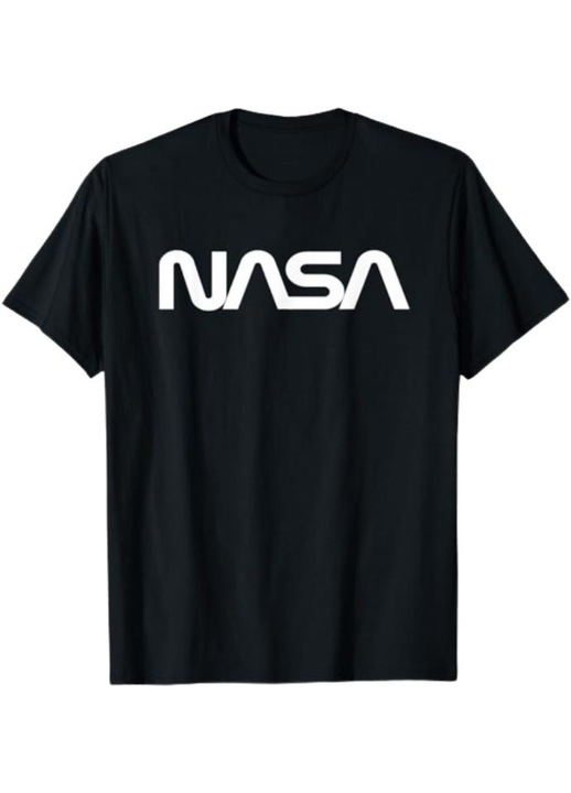 Férfi póló, NASA személyre szabott, 100% pamut, fekete