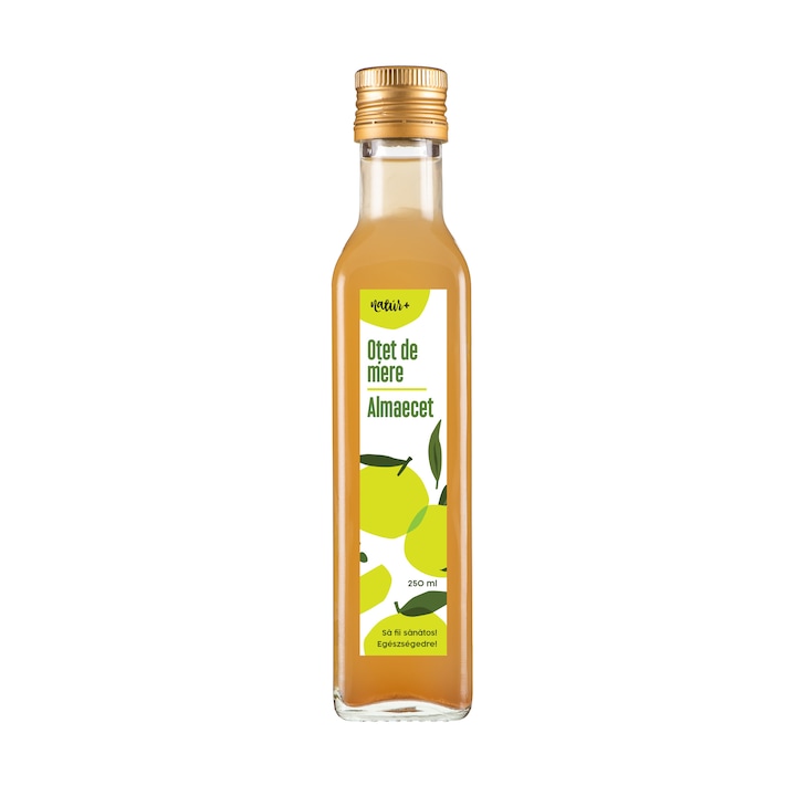 Otet de mere nefiltrat Natur+ 250 ml