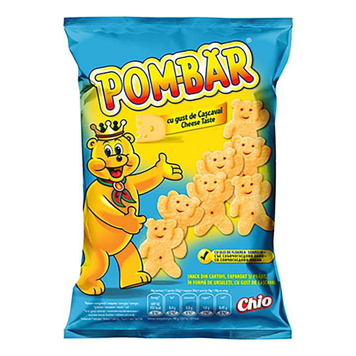 Snack cu Aroma de Cascaval, 4 buc x 50 g, Pom-Bar