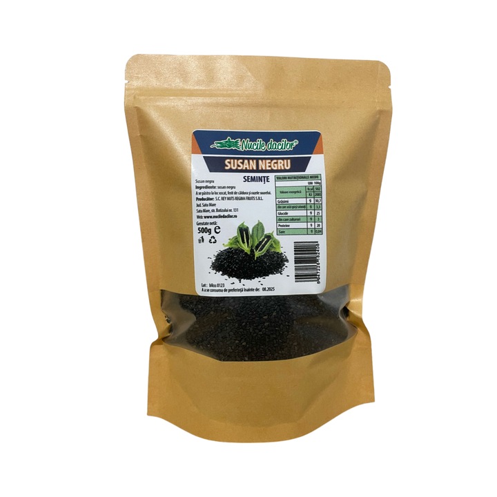Seminte de susan negru 500 gr – 100% naturale, fara aditivi ambalaj SmartZip resigilabil