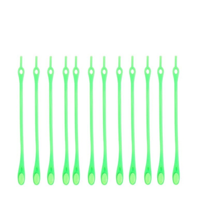 Set 12 sireturi silicon verde