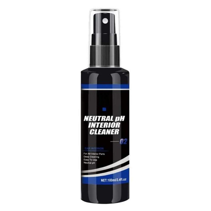 Spray SIKS Pentru Curatare Interior Auto Cu Ph Neutru, Pentru Curatare Bord, Piele, Plastic, Solutie Pentru Detailing Restaurare Interior Auto, Potrivit Pentru Orice Tip De Masina, 100 Ml, Transparent