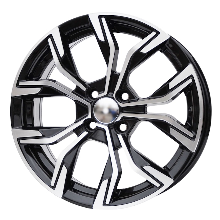 Set 4 jante aliaj PDW, 5920, 15x6.5 inch, 4x100, ET37, MBPC - machined black