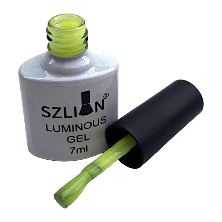 Oja de tip Gel luminos pentru unghii, 7 ml, culoarea nr 6, Galben auriu